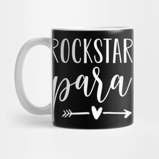 Womens Rockstar Para  Cute Paraprofessional Educator Teacher Mug